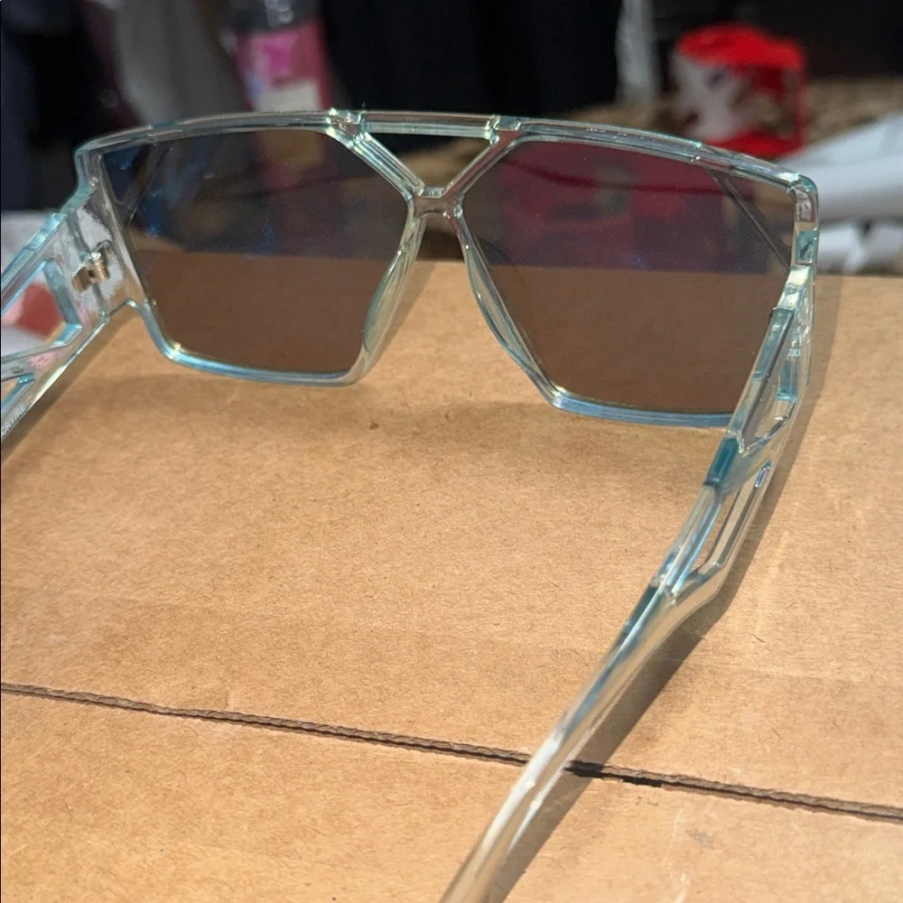 Blue Oversized Square Sunglasses